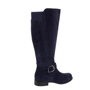 Naturalizer Jayden Women's Wide Calf Suede Riding Boots French Navy Size 5 M